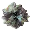 Scrunchie Amarelo Floral Estilo Coreano para Mulheres, Acessório Versátil da Moda, Elástico de Cabelo Fresco e Elegante para o Verão, Ornamento de Cabelo