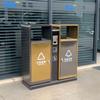 Cubos de Basura de Acero Inoxidable para Exteriores Galvanizados Contenedores de Clasificación de Basura para Calles de la Comunidad Venta Directa de Fábrica Máxima Reciclable