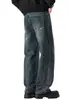 Moda Masculina Fengshe / Jeans Reto Novo para Homens da Coleção Primavera e Outono 2026, Solto e Emagrecedor, Calça Wide-Leg Estilo High-Street Americano