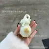 Adorno de Calabaza de Jade Luminosa de la Fortuna que Brilla por la Noche, Simbolizando Múltiples Hijos y Bendiciones, un Amuleto de Buena Suerte Portátil y una Pequeña Pieza Decorativa