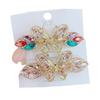 Pinza para el cabello de moda coreana para mujer, sencilla, de tamaño pequeño, de 6 cm, con aleación de cristal y diamantes de imitación, con hebilla y clip horizontal de alta calidad.