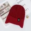 Chapéu de Tricô Popular para Exterior Estilo Coreano Masculino Quente Espesso Boné de Beisebol com Aba Larga e Proteção para Orelhas