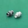 Plata de Ley S925 Patrón de Piña Jarrón Retro Cuentas Espaciadoras Hechas a Mano Pulsera DIY Collar Accesorios de Joyería Hechos a Mano