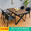 Mesas e Cadeiras de Exterior Pátio Jardim Villa Lazer Cadeiras de Rattan Sintético Mesa de Chá para Terraço Proteção Solar à Prova d'Água Mesas e Cadeiras de Exterior