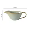 Salsera de Cerámica Vintage, Taza para Salsa de Bistec Estilo Occidental, Recipiente de Cerámica Negra para Salsa de Pimienta Negra y Tomate Teppanyaki, Taza con Asa de Cerámica para Condimentos