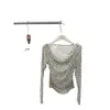 Ruoxin 26 Nueva Colección de Principios de Otoño: Blusa de Manga Larga con Cuello en Forma de Corazón, Falso Dos Piezas