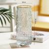 Luxo leve Dourado reto pintura vidro transparente vaso flores sala de estar decoração de flores criativo simples Nórdico hidropônico