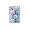 Amazon transfronterizo para Navidad juego de bolas de Navidad de bola de luz galvanizada juego colgante de árbol de Navidad pintado galvanizado