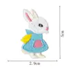 Nuevo Parche de Bordado de Conejo de Dibujos Animados para Coser o Pegar para Reparar Chaquetas de Plumas para Niños