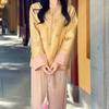 Spot Bequeen [Fengguan Fanghua] Nuevo Patrón de Mariposa Chinoiserie Jacquard Color Contrastante Estilo Nacional Top Chaqueta para Mujer