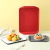 Múltiples bandejas plásticas antideslizantes comerciales, bandejas rectangulares de comida rápida estilo chino, platos rectangulares para hamburguesas de cantina de hotel KFC