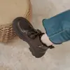 Botas Estilo Coreano Martin Femininas 2026 Outono/Inverno Novo Estilo Botas de Motociclista Femininas Estilo Britânico Aumento de Altura Para Pessoas Baixas Solado Grosso Botas Curtas