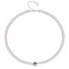 Collar de Cuentas de Concha Blanca Australiana de Aguamarina de Plata de Ley S925 para Mujer Diseño Francés Gentil Lujo Accesible Cadena Clavícula en Stock