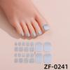 Adesivos de Unha e Pé Europeus e Americanos Transfronteiriços Zhengxiang, Glitter de Cor Sólida, Adesivos de Nail Art de Luxo Leve, Adesivos de Dedo do Pé de Cobertura Total, Lote Misto, Iridescente
