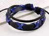 Joyería punk personalidad moderna pulsera de cuero para hombres y mujeres cuerda hecha a mano multicolor opcional pulsera de cuero tejido