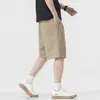 Shorts blancos casuales de verano ligeros para hombre, corte holgado, shorts de Tencel cómodos para hombre hasta la rodilla, pantalones de longitud media modernos y elegantes para hombre