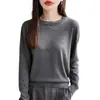 Nuevo suéter de punto fino de manga larga para mujer, estilo casual de primavera y otoño transfronterizo, corte holgado y ajustado, con pedrería