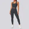 Nuevo conjunto de sujetador deportivo racerback transfronterizo con sensación de piel, conjunto ajustado de cintura alta para levantar glúteos para correr y fitness para mujer