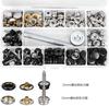 Hebilla Grande Blanca de Tornillo de 3/8" 5/8" Set de 122 Piezas para Reparación Marina Hebilla de Fijación para Lona Cubierta de Coche Conexión de Base