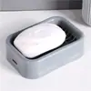 Suporte de Sabonete de Camada Dupla, Caixa com Grade para Sabonete, Porta-Objetos para Casa e Dormitório, Saboneteira com Drenagem, Suporte de Sabonete Quadrado