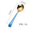 Cuchara moderna de acero inoxidable 304, cuchara redonda profunda, cuchara de sopa, cuchara de té con mango esmerilado, cuchara de comedor para el hogar, el más vendido