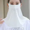 Nueva Mascarilla Protectora Solar de Seda de Hielo Sin Costuras para Mujer, Verano, Estilo Largo, Protección del Cuello, Protección UV, Transpirable, Ciclismo, Conducir, Mascarilla de Sombra Solar