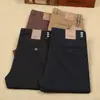 Estación Europea Otoño e Invierno Gama Alta Importado Algodón de Sarga Recta Cintura Media Grueso Productos Genuinos Pantalones Casuales de Negocios para Hombre
