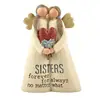 Adornos Transfronterizos de Dos Hermanas Nuevas Figuras de Estatua para el Hogar Decoraciones Regalo Conmemorativo de Amistad Artesanías de Resina