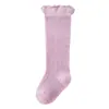 Calcetines para Bebé Verano Estilo Delgado Algodón Peinado Bebé Recién Nacido Malla Transpirable Niños Parte Superior Suelta Calcetines Largos Estilo Primavera y Verano
