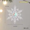 Decoraciones de Navidad Adornos para árbol de Navidad acrílico transparente colorido forma de copo de nieve campana corona colgante
