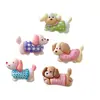 Colgante de Perro a Cuadros Multicolor de Dibujos Animados Llavero DIY Colgante para Teléfono Móvil Accesorios Decorativos para Ropa Bolsas Estuches