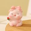 Miniadorno creativo de coche Doudou Piggy, muñeco de descompresión hecho a mano, juguete de resina, artesanía, regalo para estudiantes