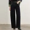 Nuevos Pantalones de Mezclilla Rasgados Sueltos con Cintura Elástica de Terciopelo Denso Engrosado de Invierno para Mujer, Casual, Adelgazantes