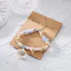 Pulsera Bohemio Transfronteriza Europea y Americana de Resina, Conchas, Grava y Perlas, Estilo Vacaciones en la Playa, Versátil y Elegante