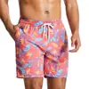 Comercio exterior Pantalones de playa de secado rápido para hombre a rayas estampado europeo y americano tela lavada bañadores transfronterizos talla grande shorts casuales