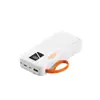 Novo Power Bank de Carregamento Rápido Bidirecional com Cordão Luz LED 20000 mAh Grande Capacidade Fonte de Alimentação Móvel Pode Ser Personalizado com Logo