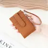 Nuevo monedero corto pequeño para mujer, cartera con cremallera ultradelgada, tarjetero compacto con múltiples ranuras para tarjetas, mini monedero, portaidentificación