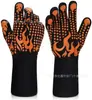 Guantes Retardantes de Llama, Resistentes al Fuego, Resistentes a Altas Temperaturas hasta 800 Grados, Para Barbacoa BBQ, Horno de Microondas, Horneado, Guantes de Silicona Aislantes del Calor Anti-Escaldaduras