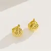 Pendientes de Piña de Plata S925 Pendientes de Perlas Redondas Estilo Europeo y Americano Pendientes de Esfera Redonda Facetada con Diamante Flash CNC Venta Directa de Fábrica