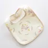 Babero de Tela Arrugada Impermeable para Bebé Recién Nacido, Delgado de Verano, Tipo U para Comer, Listo para la Venta