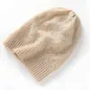 Suave y Pegajoso Cachemir Otoño/Invierno 2026 Nuevo para Mujer Doble Capa Engrosado Casual Protección Auditiva Gorro Holgado de Moda Gorro de Punto