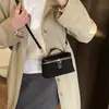 Bolso Pequeño Cuadrado Versátil Estilo Coreano con Bloques de Color para Mujer, Nuevo Simple de Nicho Invierno 2025 Bolso de Hombro Cruzado a Cuadros