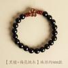 Pulseira de Contas Retro de Sândalo Verde, Madeira de Pêssego, Seda Dourada, Ébano para Mulheres, Novo Estilo de Verão, Novo Estilo Chinês Par Casal Joias Naturais Feitas à Mão Atacado
