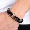Venta caliente pulsera de corona micro-incrustada de piedra esmerilada pulsera pulsera elástica AliExpress ebay venta caliente ventas directas de fábrica