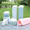 Amazon Explosive Outdoor Sports Copo de água portátil de qualidade alimentar Copo retrátil de silicone dobrável Copo de água de grande capacidade