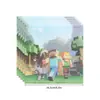 Juego de Suministro Transfronterizo de Amazon Decoración de Fiesta de Minecraft Guerra de Píxeles Plato de Cena Servilleta Mantel