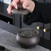 Arcilla Morada Zen Té Lata de Té Pequeña Lata de Almacenamiento de Té Caja para Té Tieguanyin Pu'Er Lata a Prueba de Humedad Tarro para Té Negro Logo