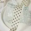 Cinta de poliéster con puntos, cinta de lunares brillantes de una sola cara, accesorios para el cabello DIY para niños, material para moños, caja de regalo, bolsa para envolver ramos