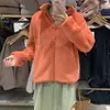Chaqueta Cálida de Forro Polar de Manga Larga para Mujer Primavera y Otoño, Cárdigan de Manga Larga, Abrigo Casual con Cuello Alto 439138