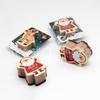 Esponja con estampado de Papá Noel, esponja para lavavajillas de comercio exterior, artículos de limpieza de cocina